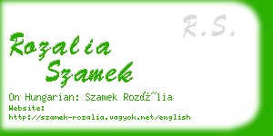 rozalia szamek business card